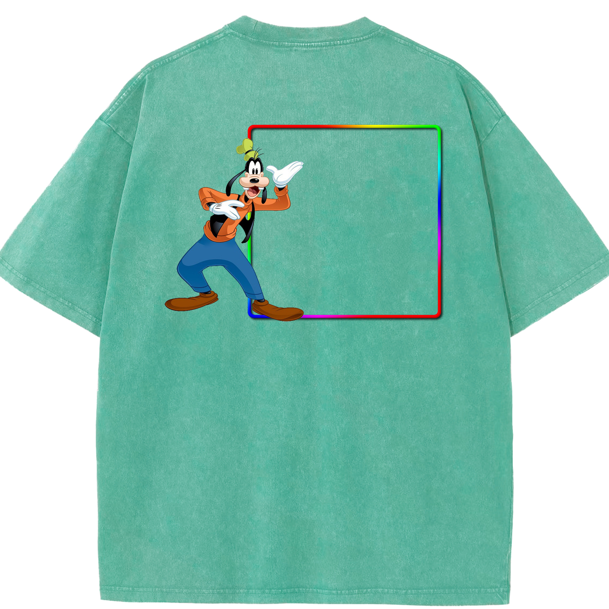 （画像用） ミッキーマウス Mickey Mouse 綿100% ヴィンテージ風 半袖Tシャツ（背面プリント）